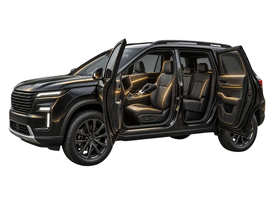 Ilustracija keramičke zaštite enterijera SUV vozila