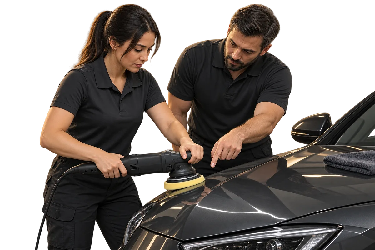 Ilustracija individualne praktične auto detailing obuke